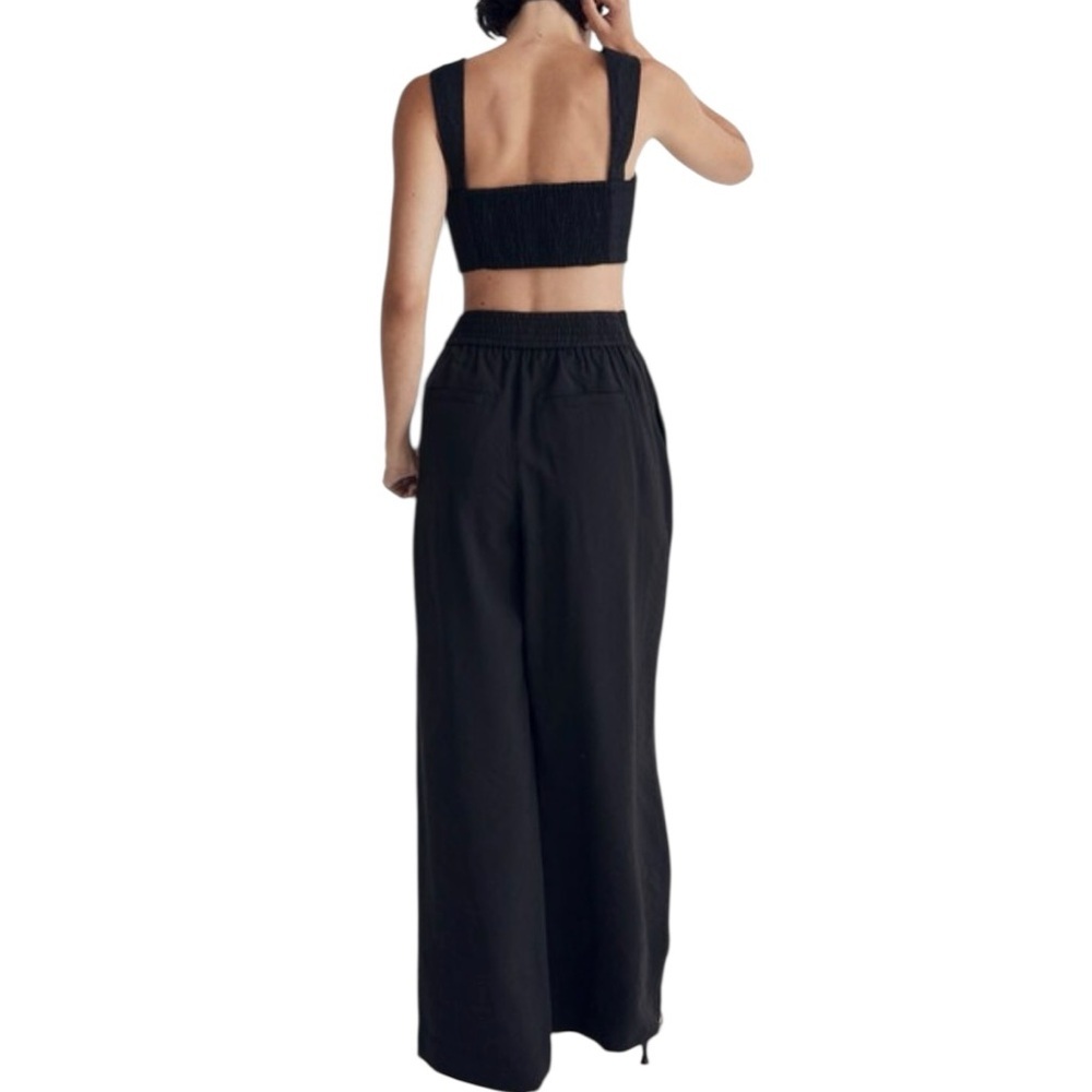 NEW Madewell Linen Sweetheart Bralette 6 Smocked Neutral Minimalist Festival - Picture 7 of 11
